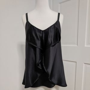 Black ruffle top